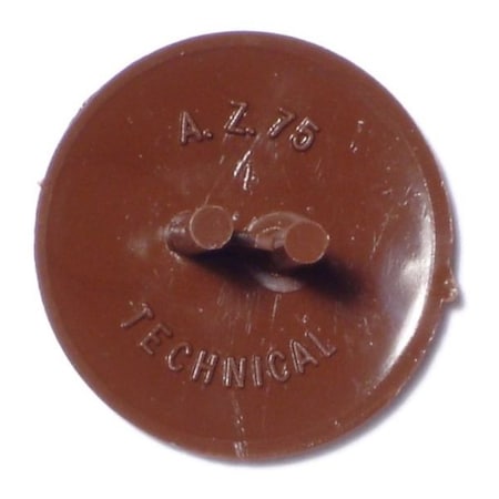 Midwest Fastener Screw Cap, 30 mm Dia, Brown, Plastic 10 PK 74662